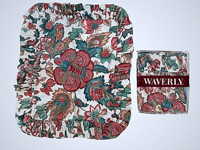 2 Pair Waverly Greenfield Village Henry Ford Museum Standard Pillow Shams Ruffle
