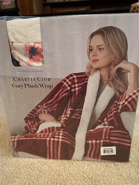Charter Club Cozy Plush Wrap Waverly 50" X 70" Blanket Throw Warm And Light NIB