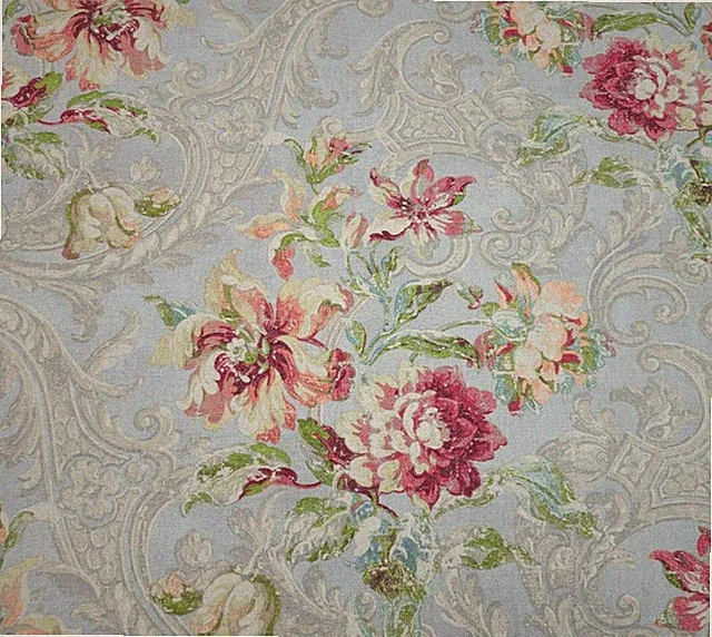 Fresco Flourish Jewel (Gray) BTY Waverly Home Decor 100% Cotton 54" Wide Floral