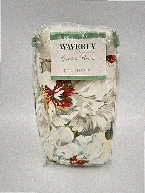 NEW Waverly Garden Room Carolina Gardens Ruffled King Bedskirt New In Package