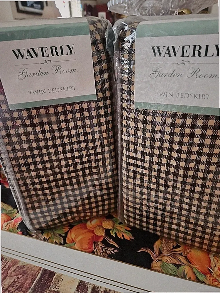 Pair Of Waverly Garden Room Harbor Square Twin Bedskirts New In Packs 39 X 76 Ea