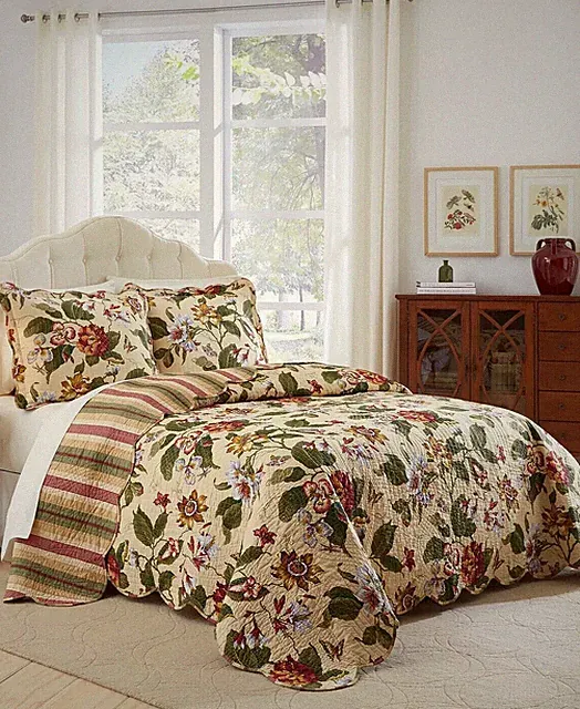 Waverly 3 Piece Laurel Springs Bedspread Set, Queen