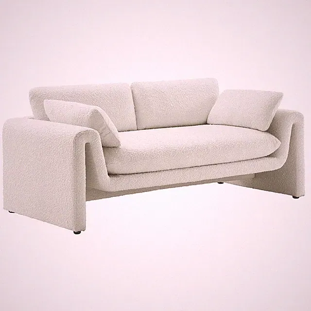 Waverly Boucle Fabric Sofa