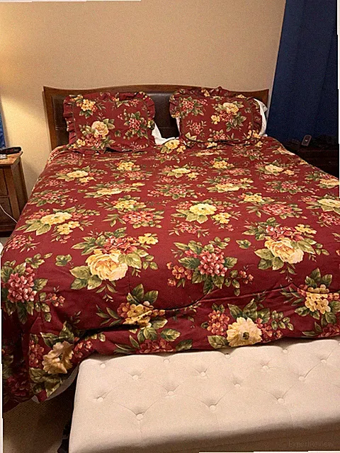Waverly Garden Room Floral Manor Queen Comforter Bed skirt & 2 Pillow Shams