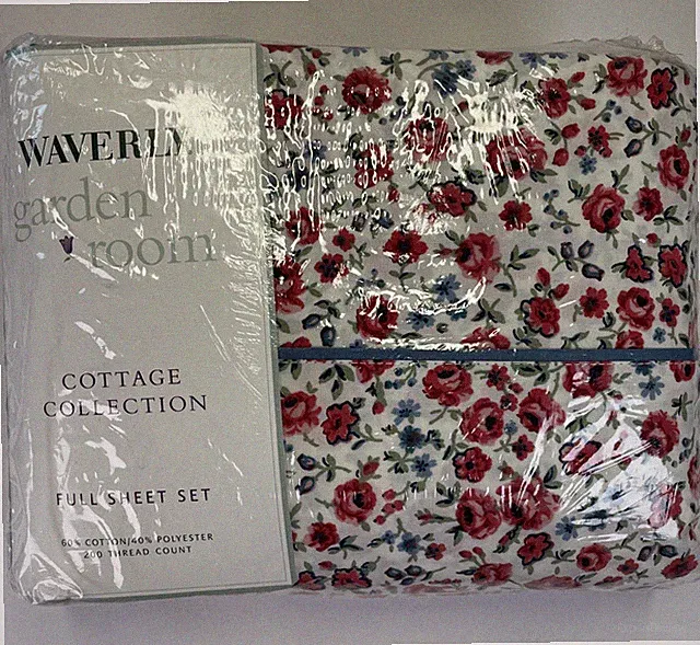 Waverly Garden Room Full Sheet Set NEW Sealed VTG Cottage Collection ~ HILLSIDE