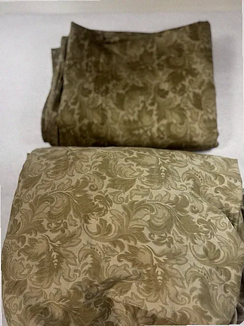Waverly KEEPSAKE ROSE Queen Fitted & Flat Sheet 100% Cotton Sateen Green
