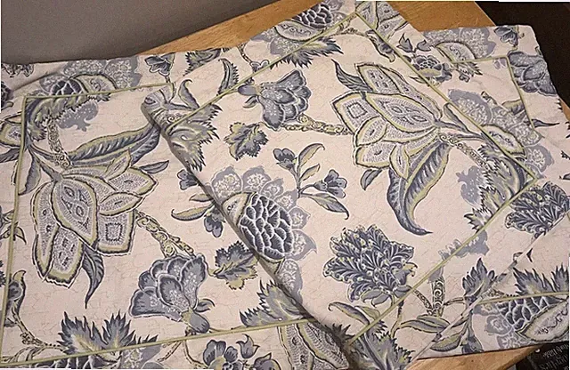Waverly Maldives King Shams Vintage Green Blue Jacobean