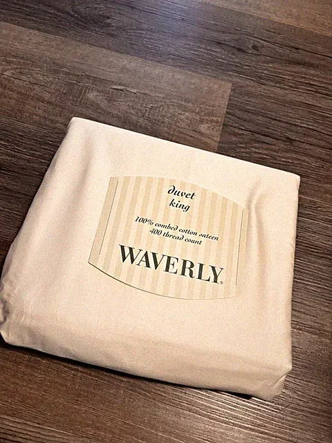 Waverly NEW King Size Duvet Cover Ivory Cream 100% Cotton Off White