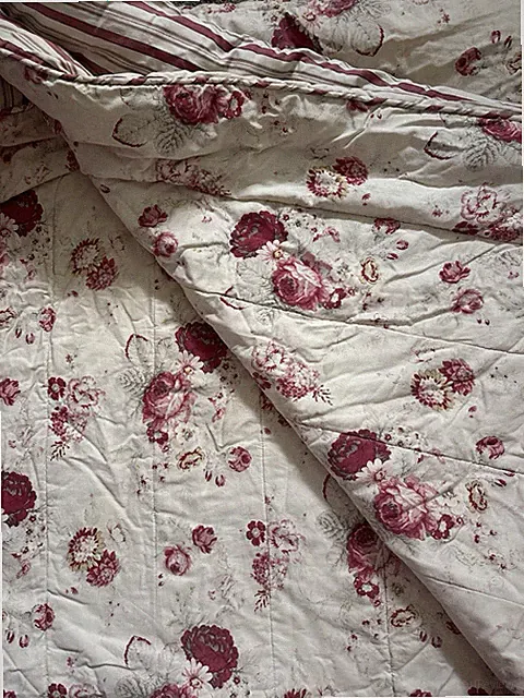 Waverly Norfolk Rose Garden Comforter Full Cottage Shabby Reversible