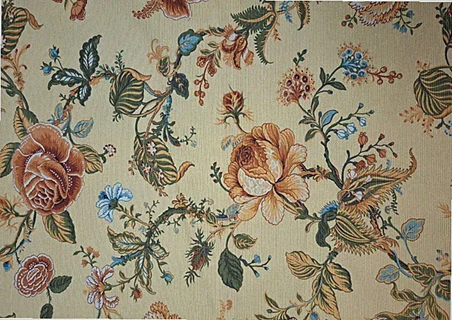 Waverly Set Of 2 Camelot Garden Room Floral Gold Biege Cotton Std. Pillowsham